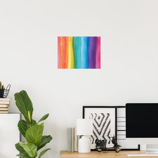 Abstracte regenbooggradiënt poster (Thuiskantoor)