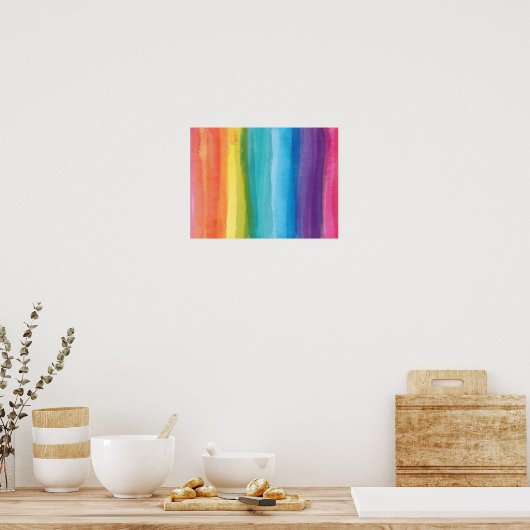 Abstracte regenbooggradiënt poster (Keuken)