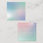 Abstracte regenbooggradiënt vierkante visitekaartje (Voorkant / Achterkant)