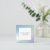 Abstracte regenbooggradiënt vierkante visitekaartje (Staand voorkant)