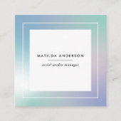 Abstracte regenbooggradiënt vierkante visitekaartje (Voorkant)