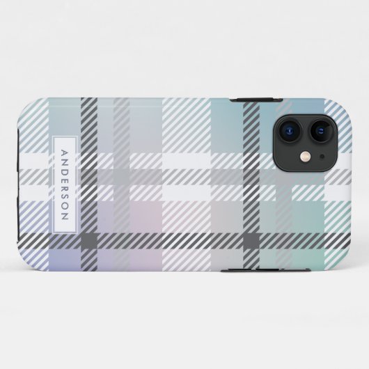 Abstracte regenbooggradiëntplaid Case-Mate iPhone case (Achterkant (horizontaal))