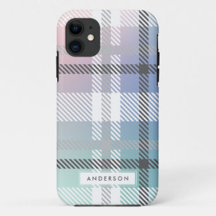 Abstracte regenbooggradiëntplaid Case-Mate iPhone case