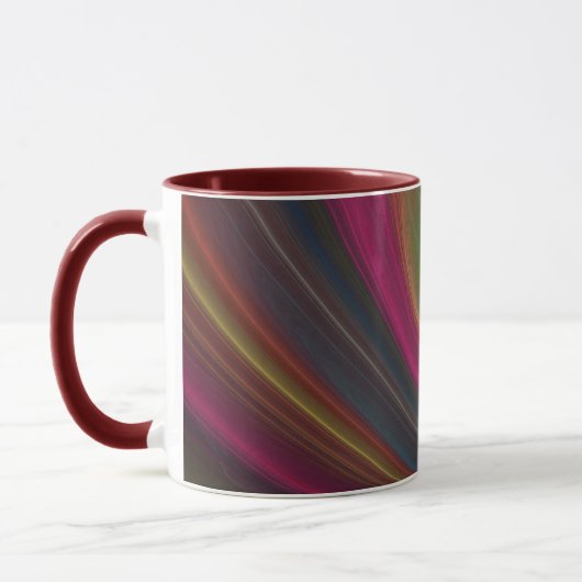 Abstracte regenboogkeramische Mok (Links)