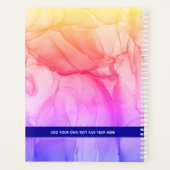 Abstracte regenboogkleuren Alcohol Ink Art Busines Planner (Achterkant)
