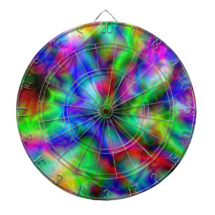 Abstracte regenboogkleuren dartbord