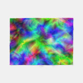 Abstracte regenboogkleuren fleece deken (Voorkant (Horizontaal))