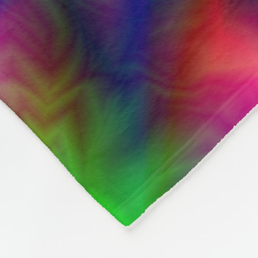 Abstracte regenboogkleuren fleece deken (Hoek)