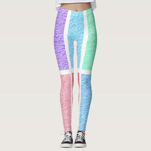 Abstracte regenboogkleuren, leggings (Voorkant)