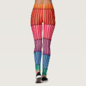 Abstracte regenboogkleuren leggings (Achterkant)