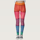 Abstracte regenboogkleuren leggings (Voorkant)