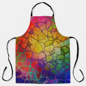 Abstracte regenboogkleuren schort (Voorkant)