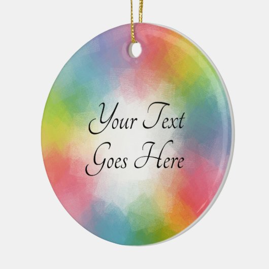 Abstracte regenboogkleuren Sjabloon modern script Keramisch Ornament (Links)