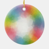 Abstracte regenboogkleuren Sjabloon modern script Keramisch Ornament (Achterkant)