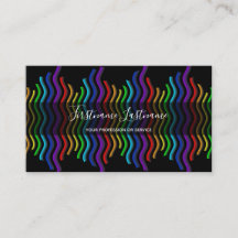 Abstracte regenboogkleurgolven kalligrafie