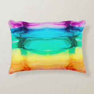 Abstracte regenboogkleurige achtergrond, behang. accent kussen