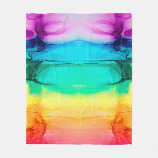 Abstracte regenboogkleurige achtergrond, behang. fleece deken (Voorkant)