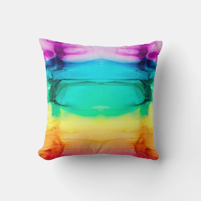 Abstracte regenboogkleurige achtergrond, behang.  kussen (Voorkant)