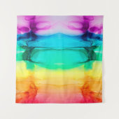 Abstracte regenboogkleurige achtergrond, behang. M Wandkleed (Voorkant)