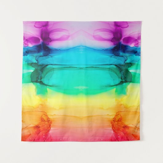 Abstracte regenboogkleurige achtergrond, behang. M Wandkleed (Voorkant)