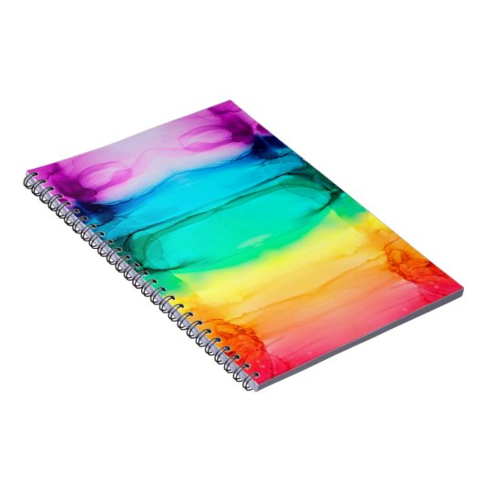 Abstracte regenboogkleurige achtergrond, behang. notitieboek (Rechterzijde)