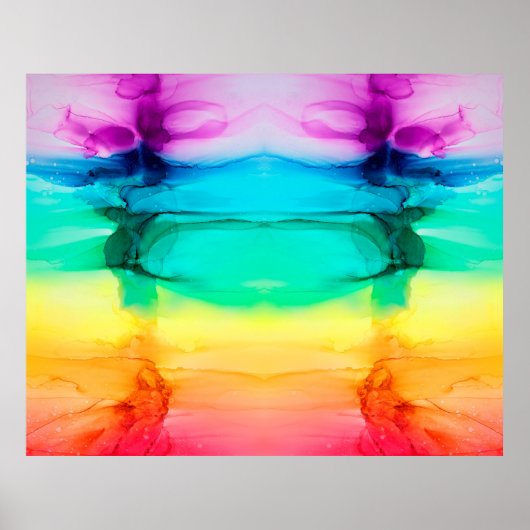 Abstracte regenboogkleurige achtergrond, behang. poster (Voorkant)