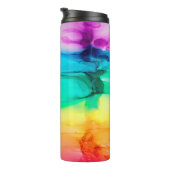 Abstracte regenboogkleurige achtergrond, behang.  thermosbeker (Geroteerd rechts)
