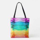 Abstracte regenboogkleurige achtergrond, behang. tote bag (Achterkant)