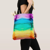 Abstracte regenboogkleurige achtergrond, behang. tote bag (Dichtbij)