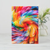 Abstracte Regenboogkleurige Draaikolk Modern Aankondiging (Staand voorkant)