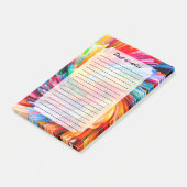 Abstracte Regenboogkleurige Draaikolk Modern Post-it® Notes (Schuin)
