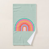 Abstracte regenboogkleurige moderne Arch Mint Gree Bad Handdoek (Handdoek)