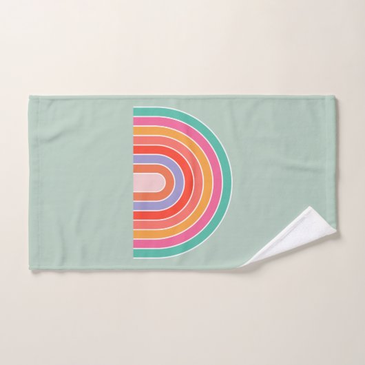 Abstracte regenboogkleurige moderne Arch Mint Gree Bad Handdoek (Handdoek)