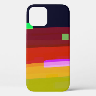 Abstracte regenboogkunst iPhone 12 hoesje