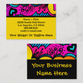 Abstracte regenboogkunst Hoge Mode Boutique Design Visitekaartje (Voorkant / Achterkant)