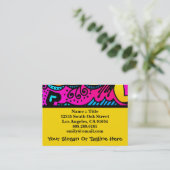 Abstracte regenboogkunst Hoge Mode Boutique Design Visitekaartje (Staand voorkant)