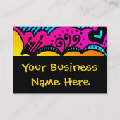 Abstracte regenboogkunst Hoge Mode Boutique Design Visitekaartje (Achterkant)