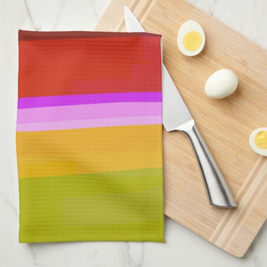 Abstracte regenboogkunst theedoek (Quarter Fold)