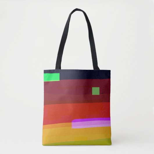Abstracte regenboogkunst tote bag (Voorkant)