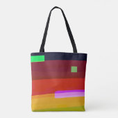 Abstracte regenboogkunst tote bag (Achterkant)