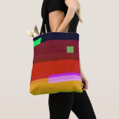 Abstracte regenboogkunst tote bag (Dichtbij)