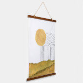 Abstracte regenbooglandschappen hangend wandkleed (Gebogen)