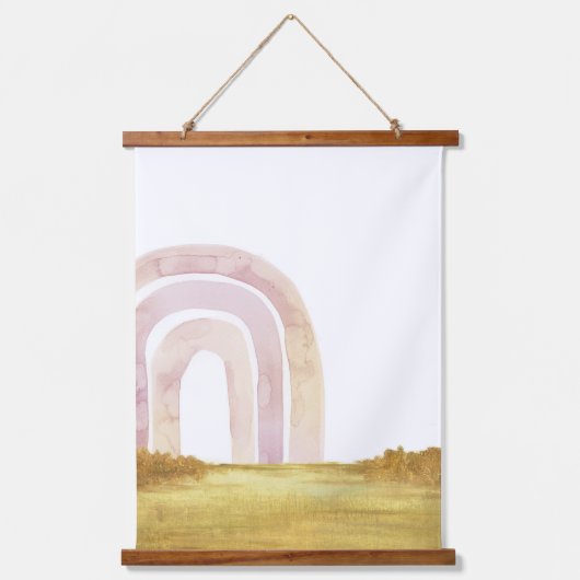 Abstracte regenbooglandschappen hangend wandkleed (Voorkant 2)