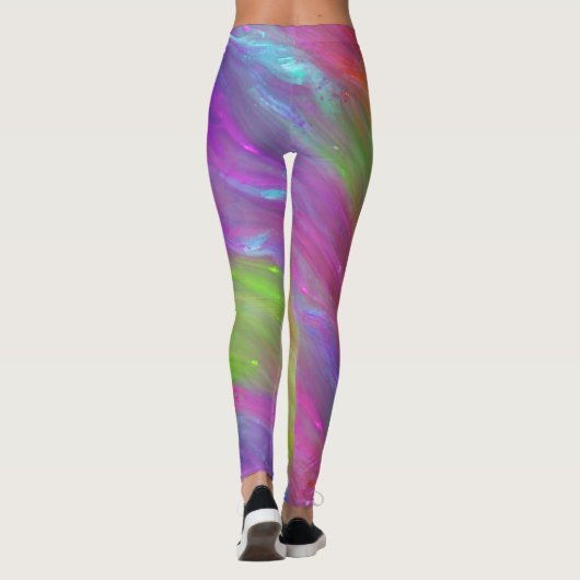 Abstracte regenboogLeggings Leggings (Achterkant)