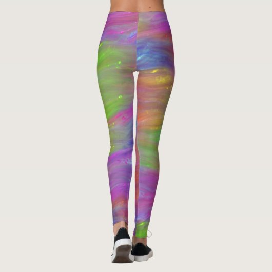 Abstracte regenboogLeggings Leggings (Achterkant)