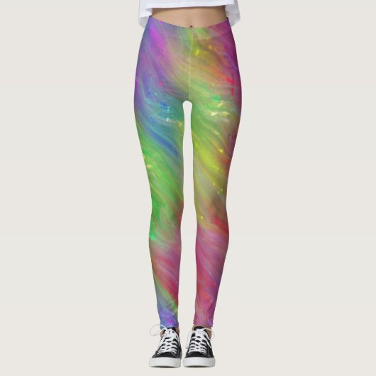 Abstracte regenboogLeggings Leggings (Voorkant)
