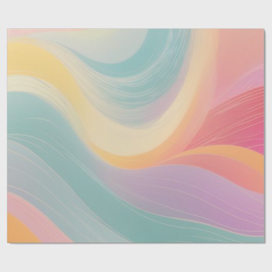 Abstracte regenbooglijn cadeaupapier (Vlak)