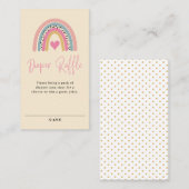 Abstracte regenboogmeisjes Baby shower Diaper Raff Visitekaartje (Voorkant / Achterkant)