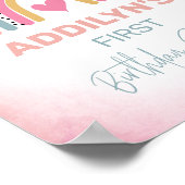 Abstracte Regenboogmeisjes: Welkom op de Birthday  Poster (Hoek)