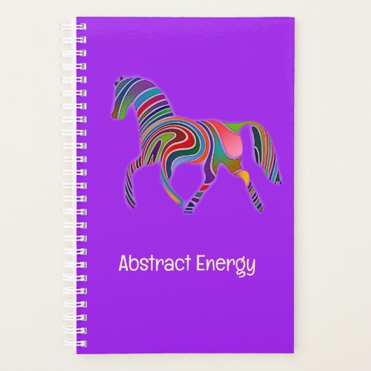 abstracte regenboogpaard planner (Voorkant)